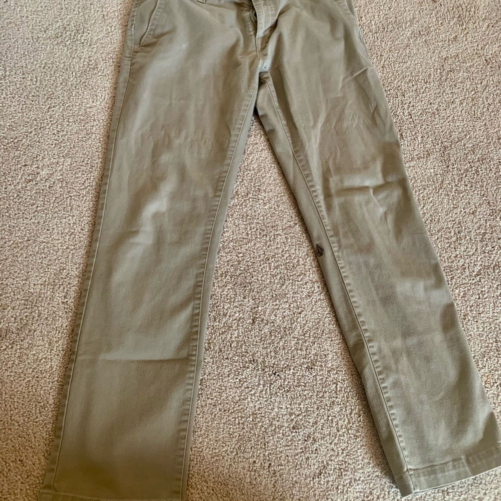 Olive Green Casual Pants